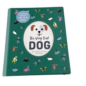 “The Very Best Dog” Dog Journal Book New w/Defect Small Tear Scrapbook Memento